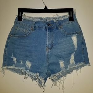Distressed Jean Shorts